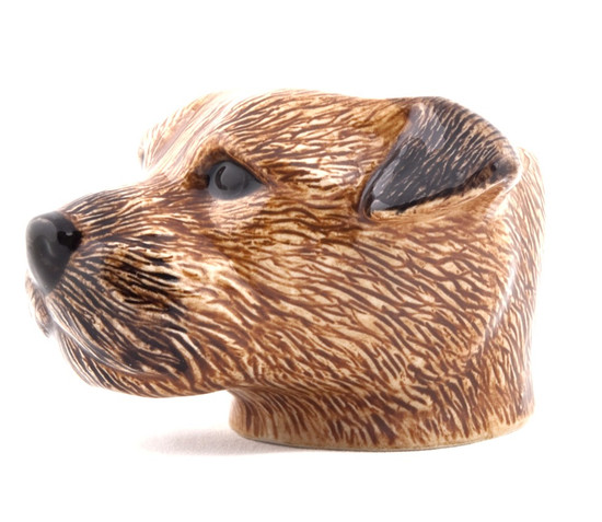 Quail Ceramics Border Terrier Face Egg Cup