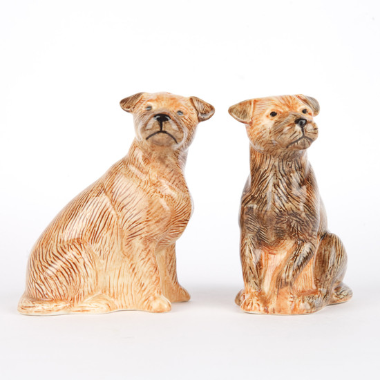Quail Ceramics Border Terrier Salt And Pepper