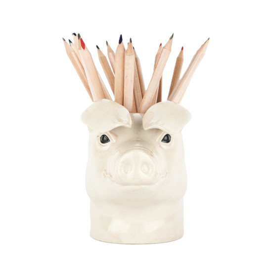 quail ceramics British Lop Pig Pencil Pot