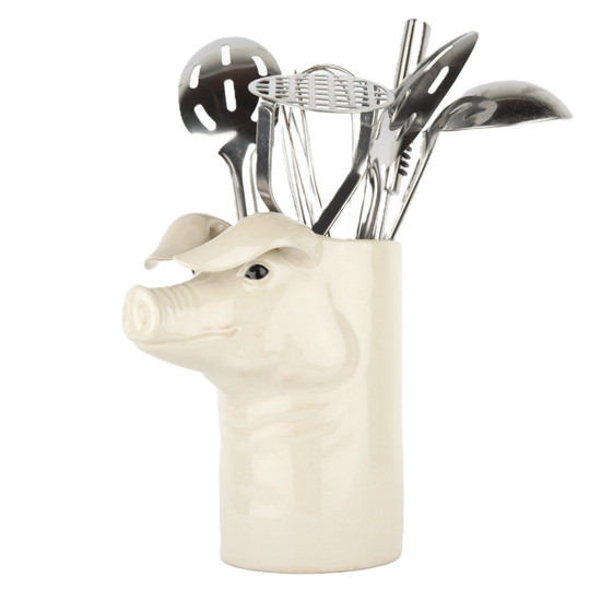 Quail Ceramics British Lop Pig Utensil Pot