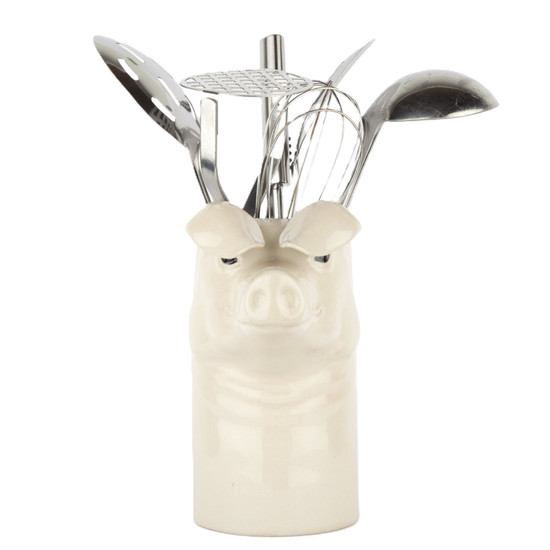 Quail Ceramics British Lop Pig Utensil Pot