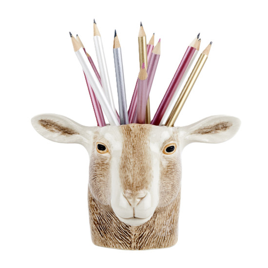 quail ceramics British Toggenburg Goat Pencil Pot