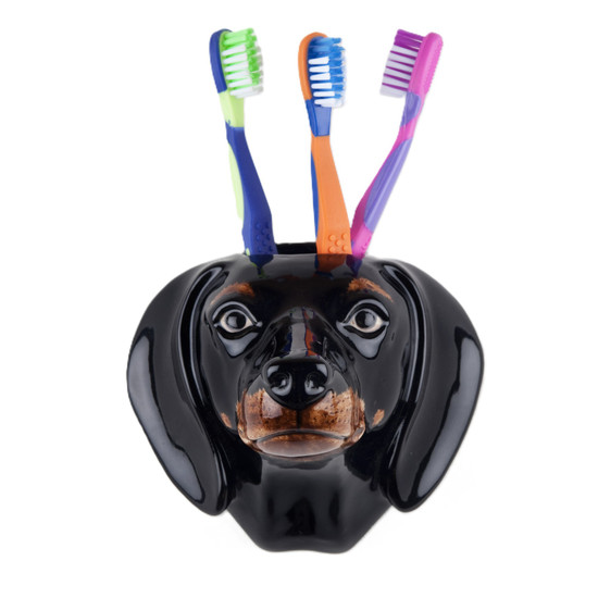 quail ceramics Dachshund Wall Vase Small