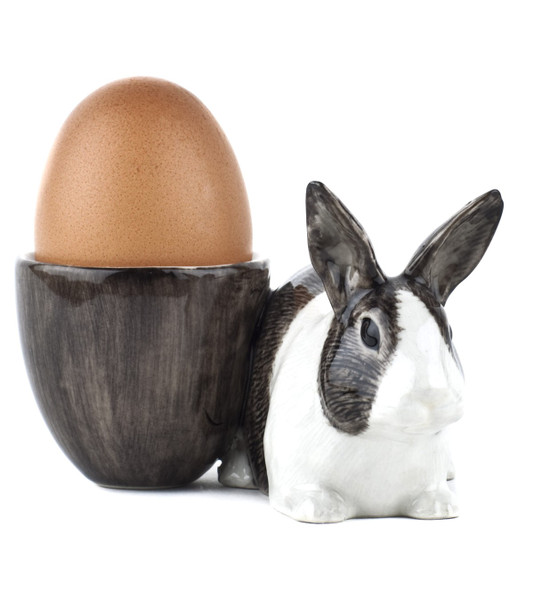 Quail Ceramics Dutch Rabbit Egg Cup Grey And White