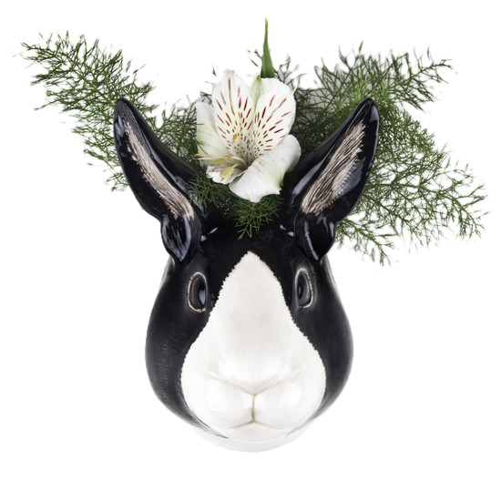 quail ceramics Dutch Rabbit Wall Vase Small