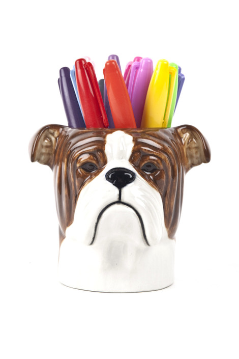 Quail Ceramics English Bulldog Pencil Pot