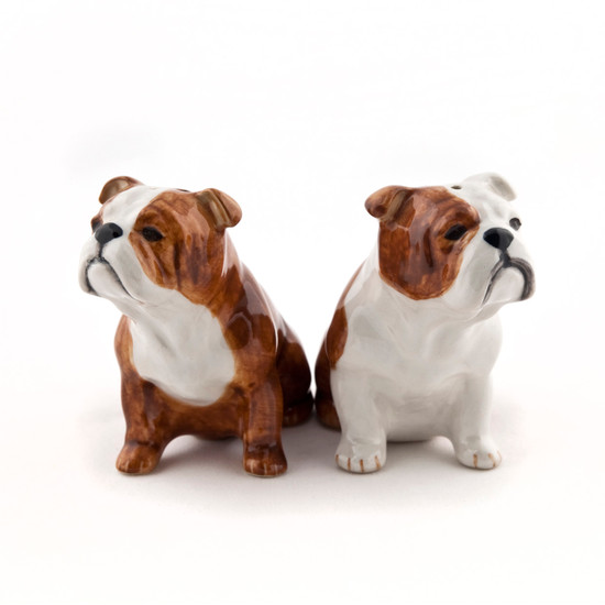 Quail Ceramics English Bulldog Salt And Pepper