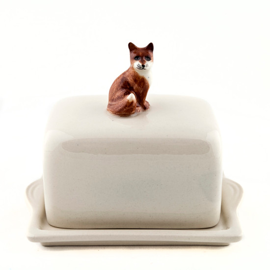Quail Ceramics Fox Butter Dish