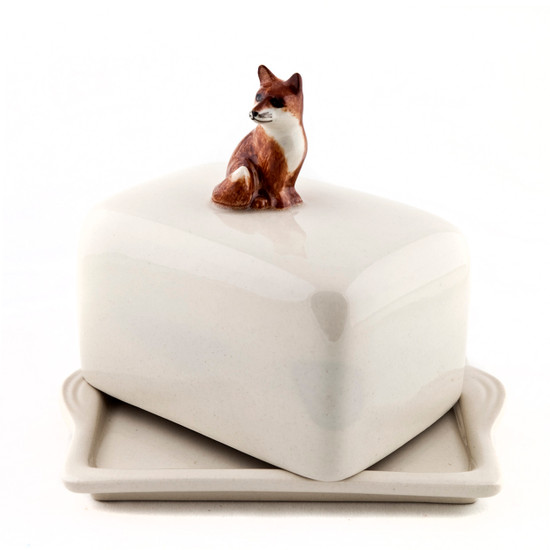 Quail Ceramics Fox Butter Dish