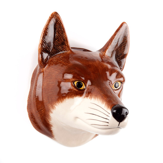 quail ceramics Fox Wall Vase large