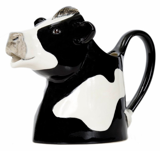 quail ceramics Friesian Cow Jug Large