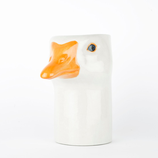 Quail Ceramics Goose Utensil Pot