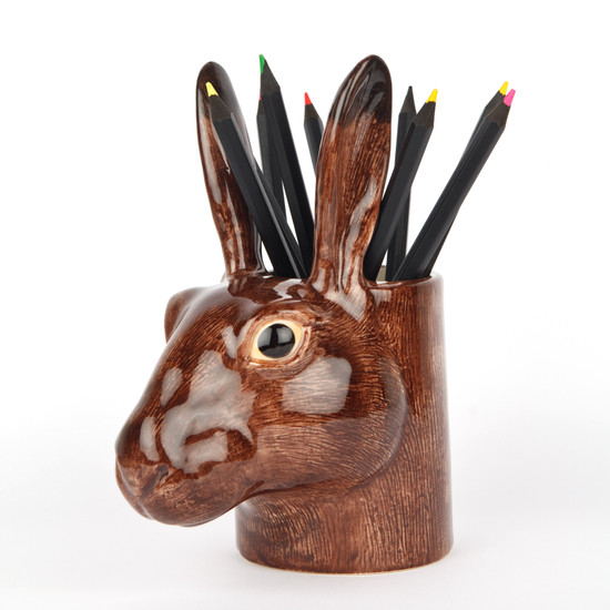 quail ceramics Hare Pencil Pot