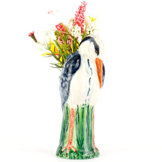 Quail Ceramics Heron Bud Vase