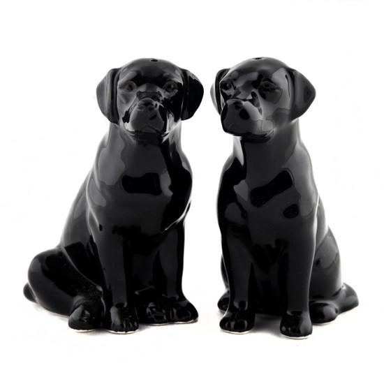 Quail Ceramics Labrador Salt And Pepper Black