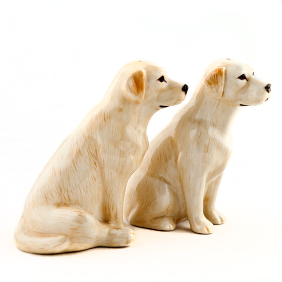 Quail Ceramics Labrador Salt And Pepper Gold