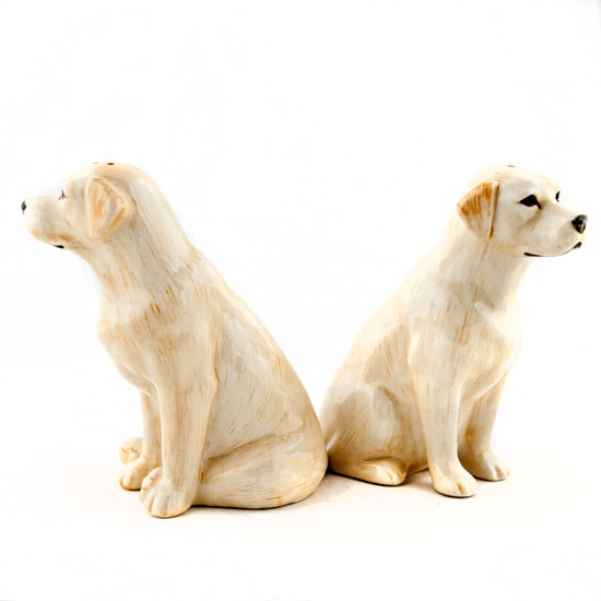 Quail Ceramics Labrador Salt And Pepper Gold