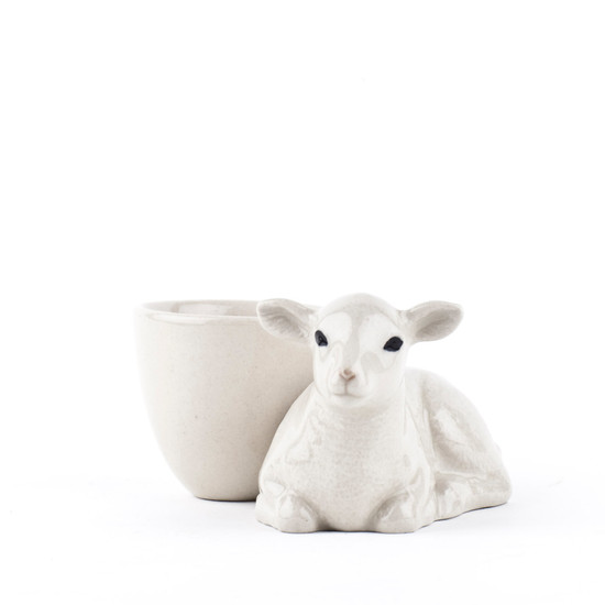 Quail Ceramics Lamb With Egg Cup