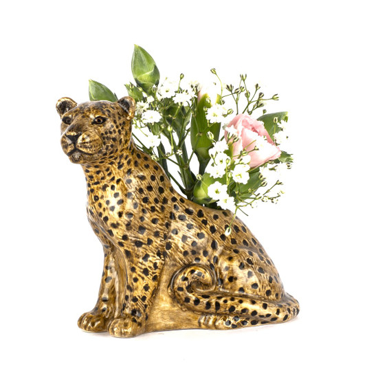 Quail Ceramics Leopard Bud Vase