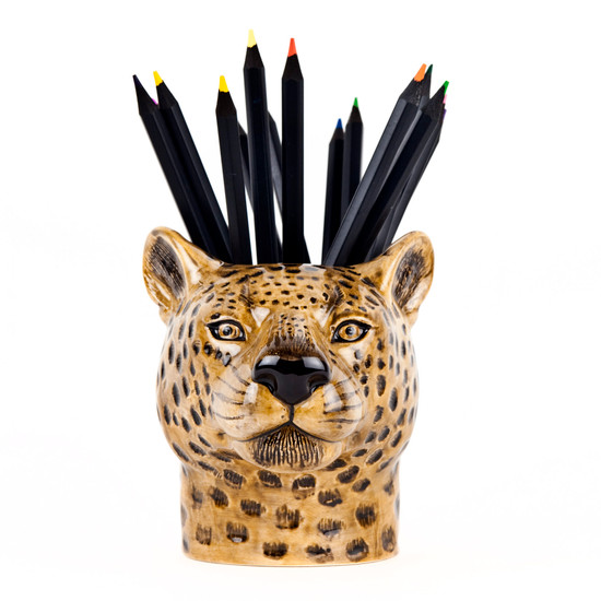 quail ceramics Leopard Pencil Pot