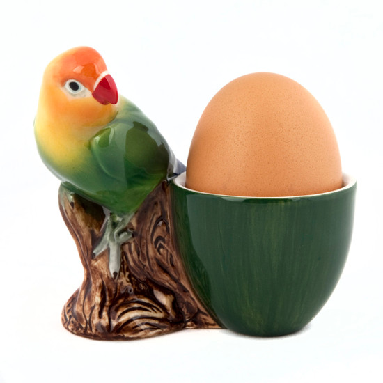Quail Ceramics Love Bird Egg Cup Orange