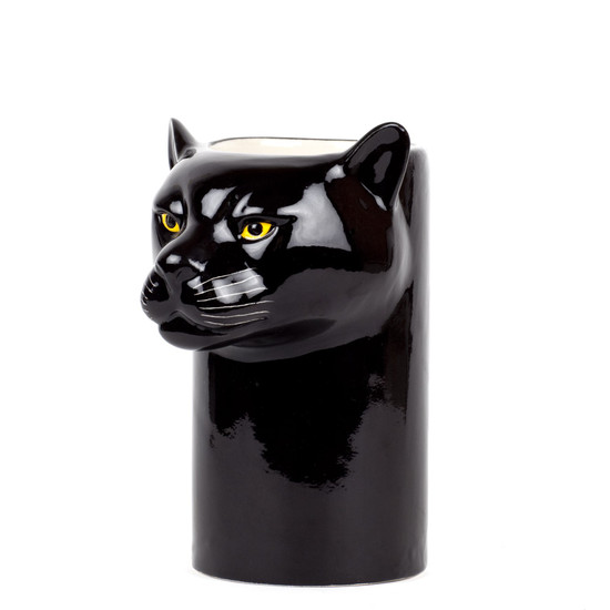 Quail Ceramics Panther Utensil Pot