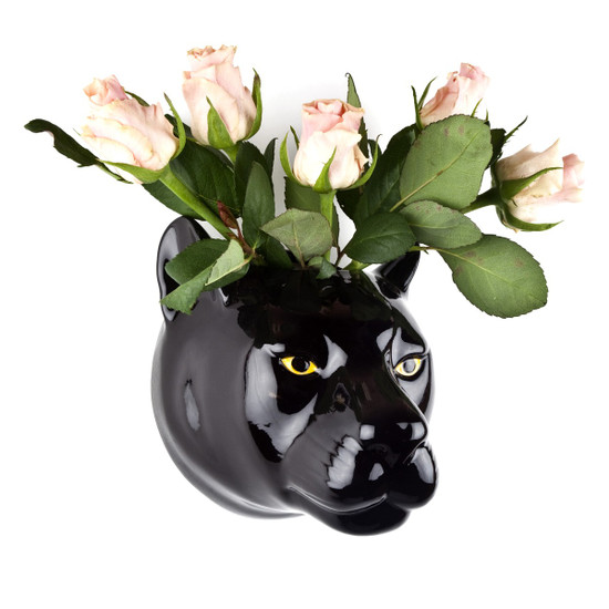Quail Ceramics Panther Wall Vase Large