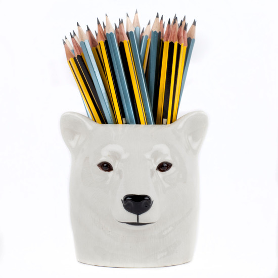 Quail Ceramics Polar Bear Pencil Pot