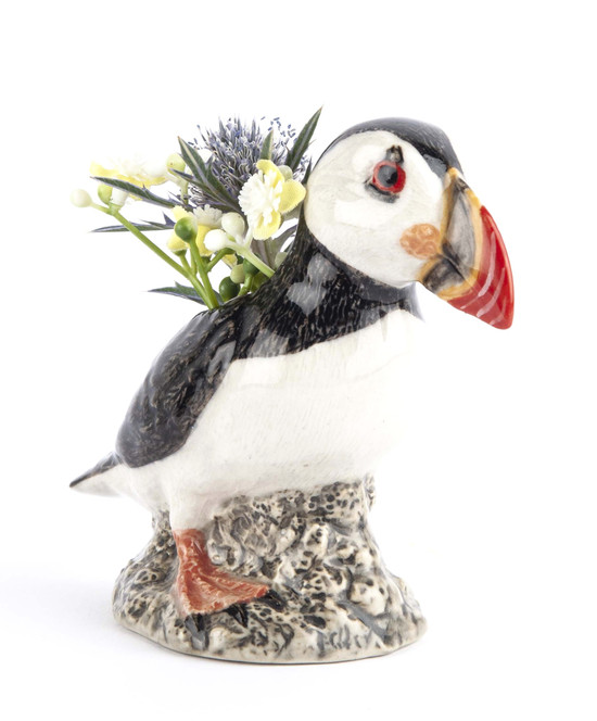 Quail Ceramics Puffin Bud Vase