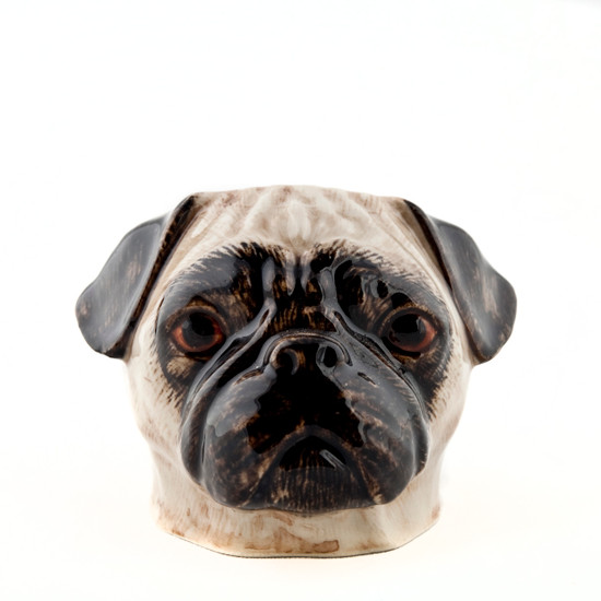Quail Ceramics Pug Face Egg Cup Fawn