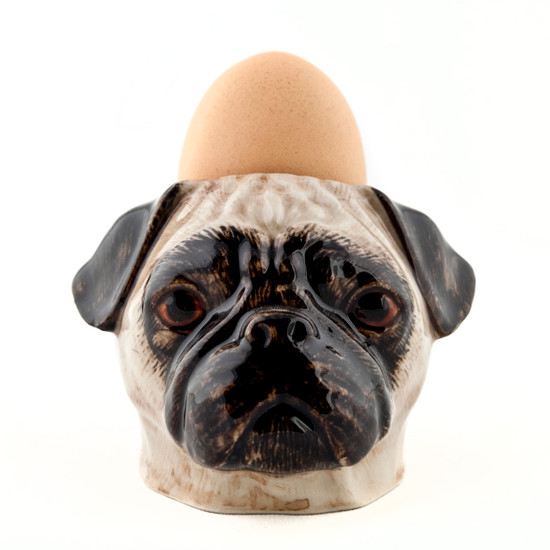Quail Ceramics Pug Face Egg Cup Fawn