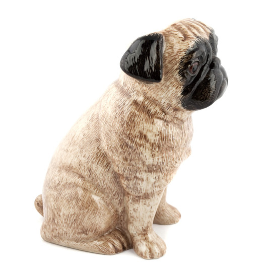 Quail Ceramics Pug Flower Vase Fawn Large