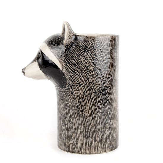 Quail Ceramics Raccoon Utensil Pot