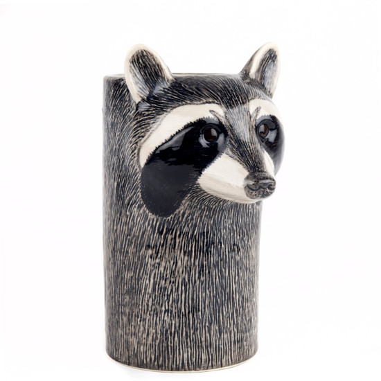 quail ceramics Raccoon Utensil Pot
