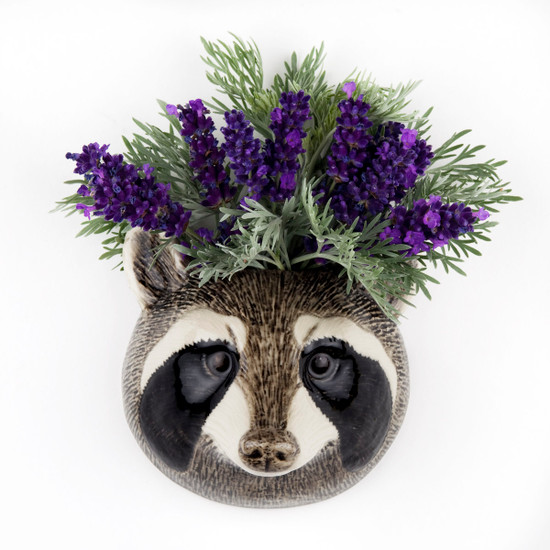 Quail Ceramics Raccoon Wall Vase Small
