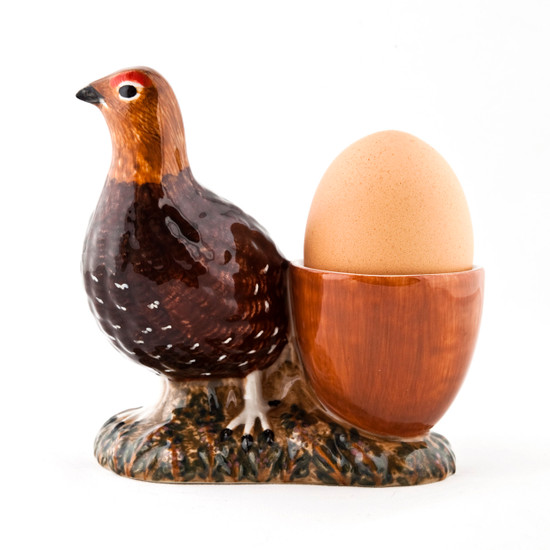 quail ceramics Red Grouse Egg Cup