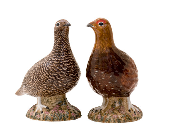 quail ceramics Red Grouse Salt and Pepper