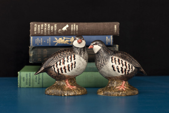 quail ceramics Red Legged Partridge Figures