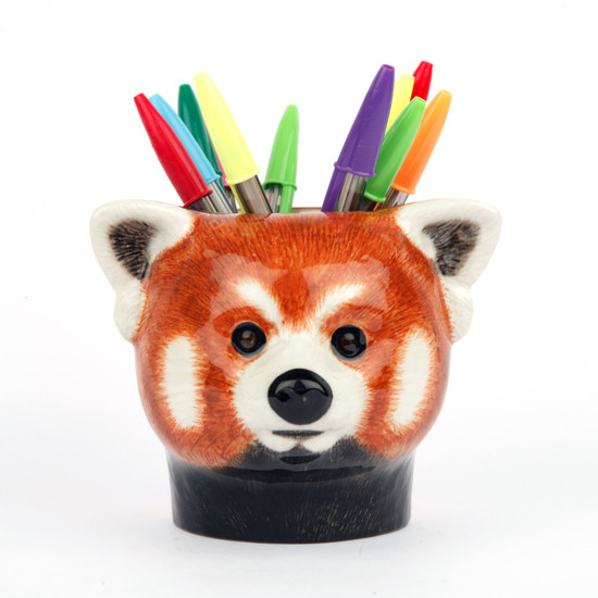 Quail Ceramics Red Panda Pencil Pot