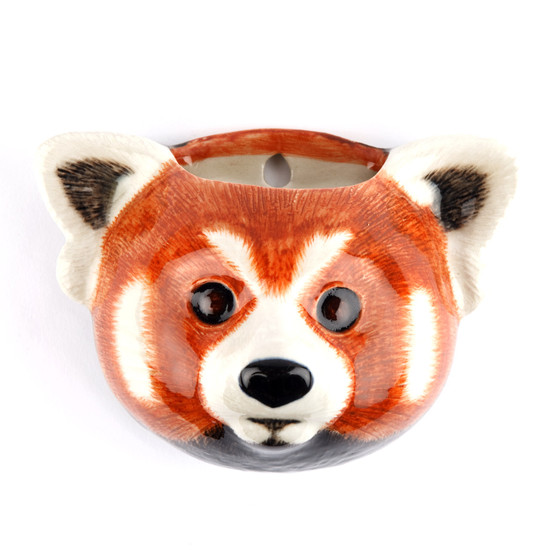 Quail Ceramics Red Panda Wall Vase Small