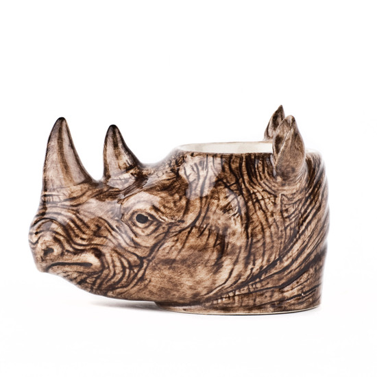 Quail Ceramics Rhino Face Egg Cup