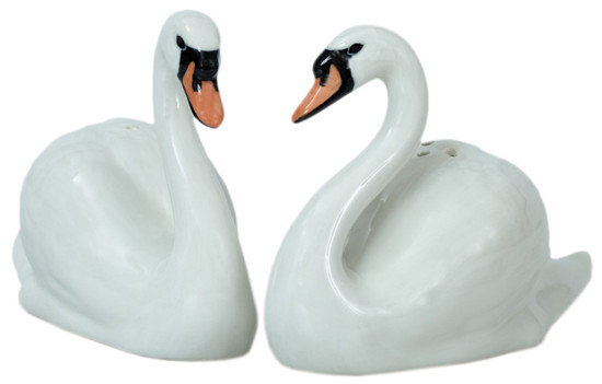 quail ceramics Swan Salt and Pepper