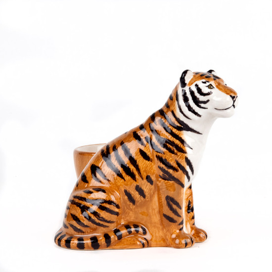 Quail Ceramics Tiger With Egg Cup