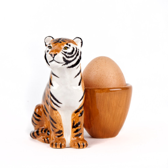 Quail Ceramics Tiger With Egg Cup