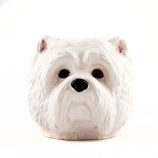 Quail Ceramics Westie Face Egg Cup