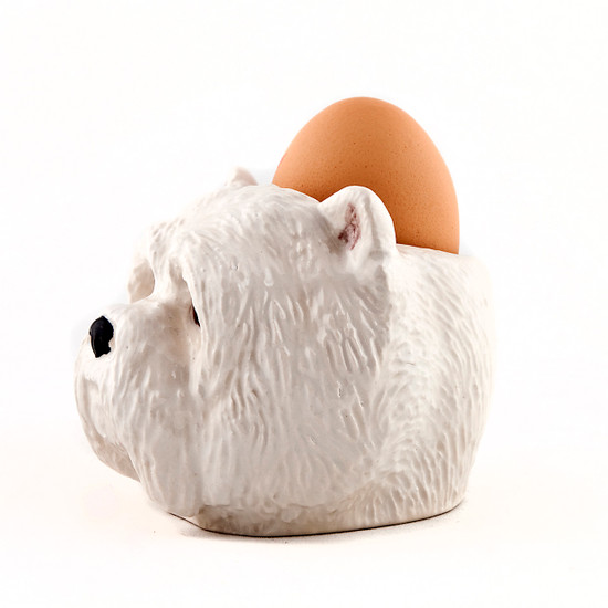 quail ceramics Westie Face Egg Cup