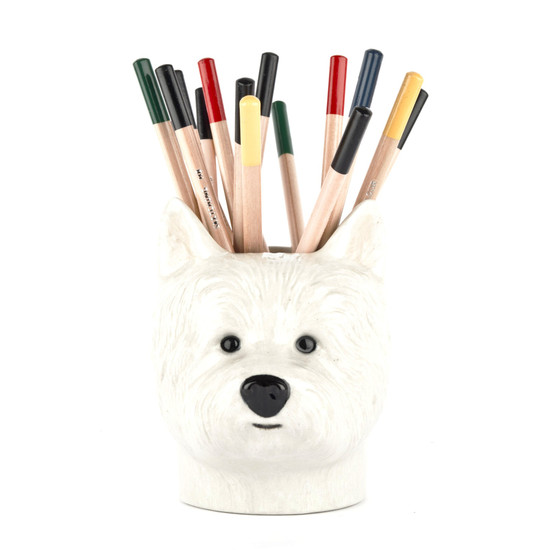 Quail Ceramics Westie Pencil Pot