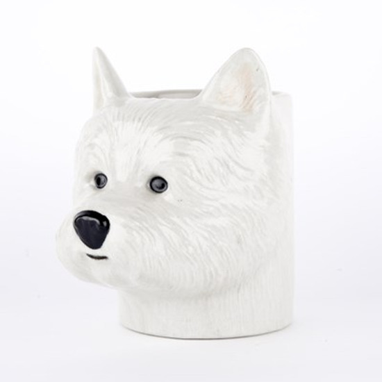 quail ceramics Westie Pencil Pot