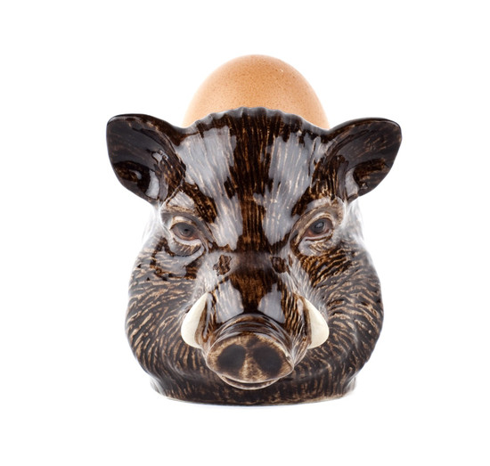 Quail Ceramics Wild Boar Face Egg Cup