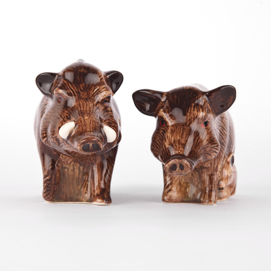 Quail Ceramics Wild Boar Salt And Pepper